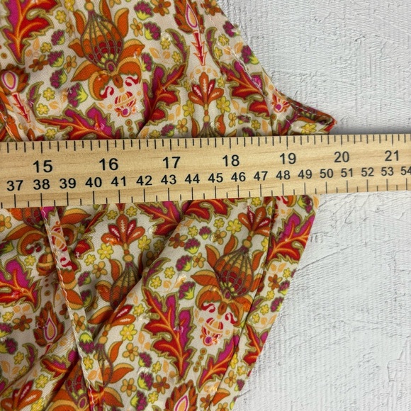 Rose + Olive Floral Halter Neck Top - Multicolor Bohemian Print Medium - Picture 6 of 9